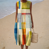 Vestido de Verão Confortável Sem Mangas