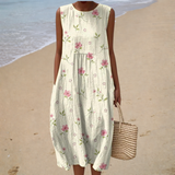 Vestido de Verão Confortável Sem Mangas