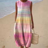 Vestido de Verão Confortável Sem Mangas
