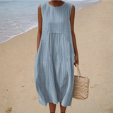 Vestido de Verão Confortável Sem Mangas