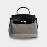Emilia - Bolsa de lona em pele de vaca