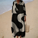 Vestido de Verão Estampado que Realça a Silhueta