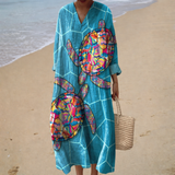 Vestido de Verão Estampado que Favorece a Silhueta