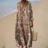 Vestido de Verão Estampado que Favorece a Silhueta
