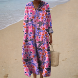 Vestido de Verão Estampado que Favorece a Silhueta