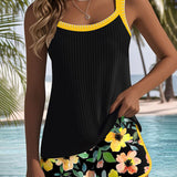 Elisa | Tankini de Duas Peças Elegante