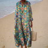 Vestido de Verão Colorido que Favorece a Silhueta