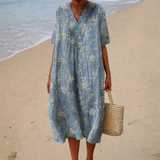 Vestido de Verão com Estampado Favorecedor