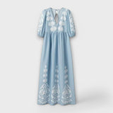 Sílvia - Vestido Estampado para uma Elegância sem Esforço