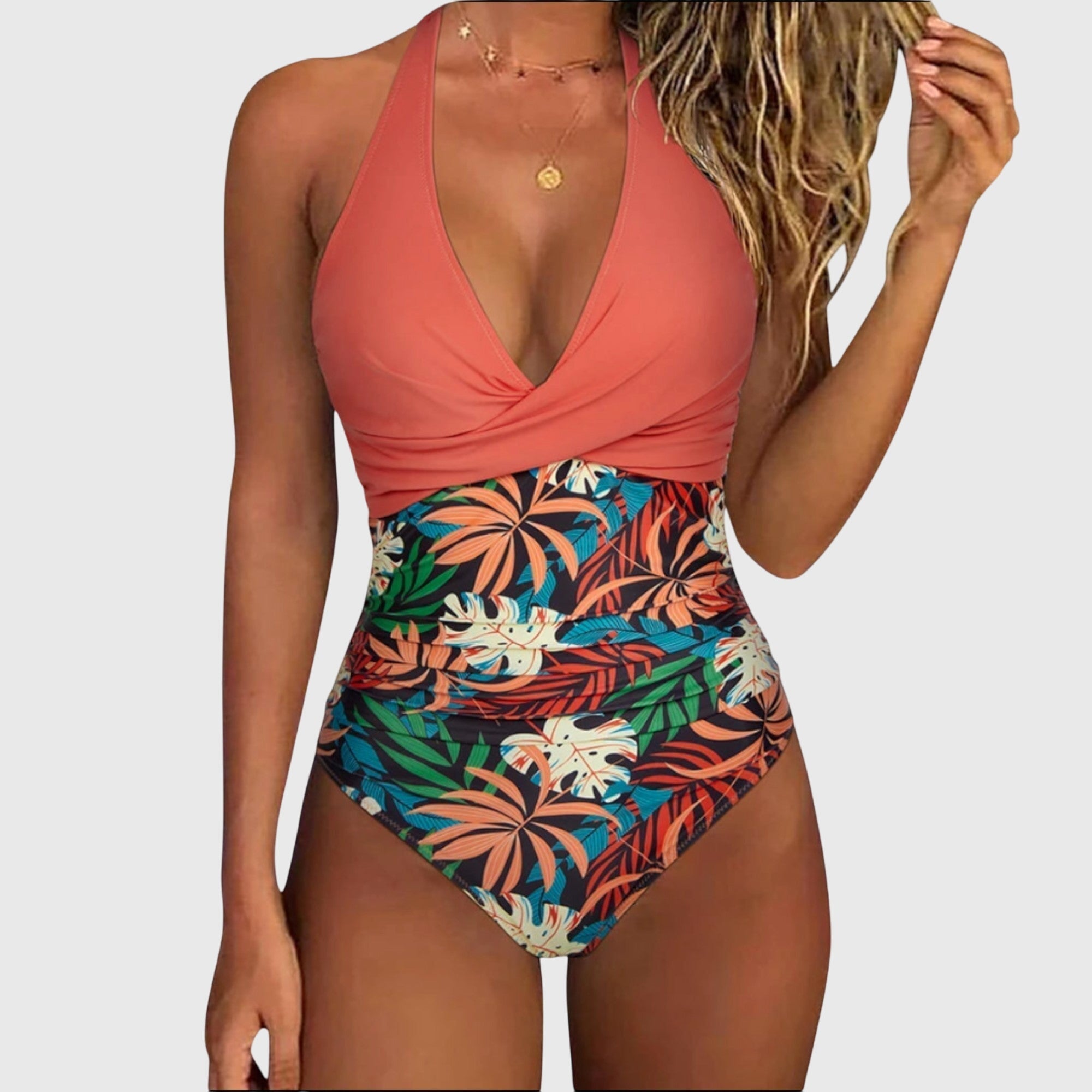 Leonor | Fato de Banho Feminino Elegante com Decote em V